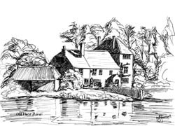 greeting card of Old Place, Pulborough