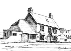 greetings card of The Red Lion, Pulborough